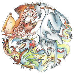 Gryffon, Dragon & Wolf Logo